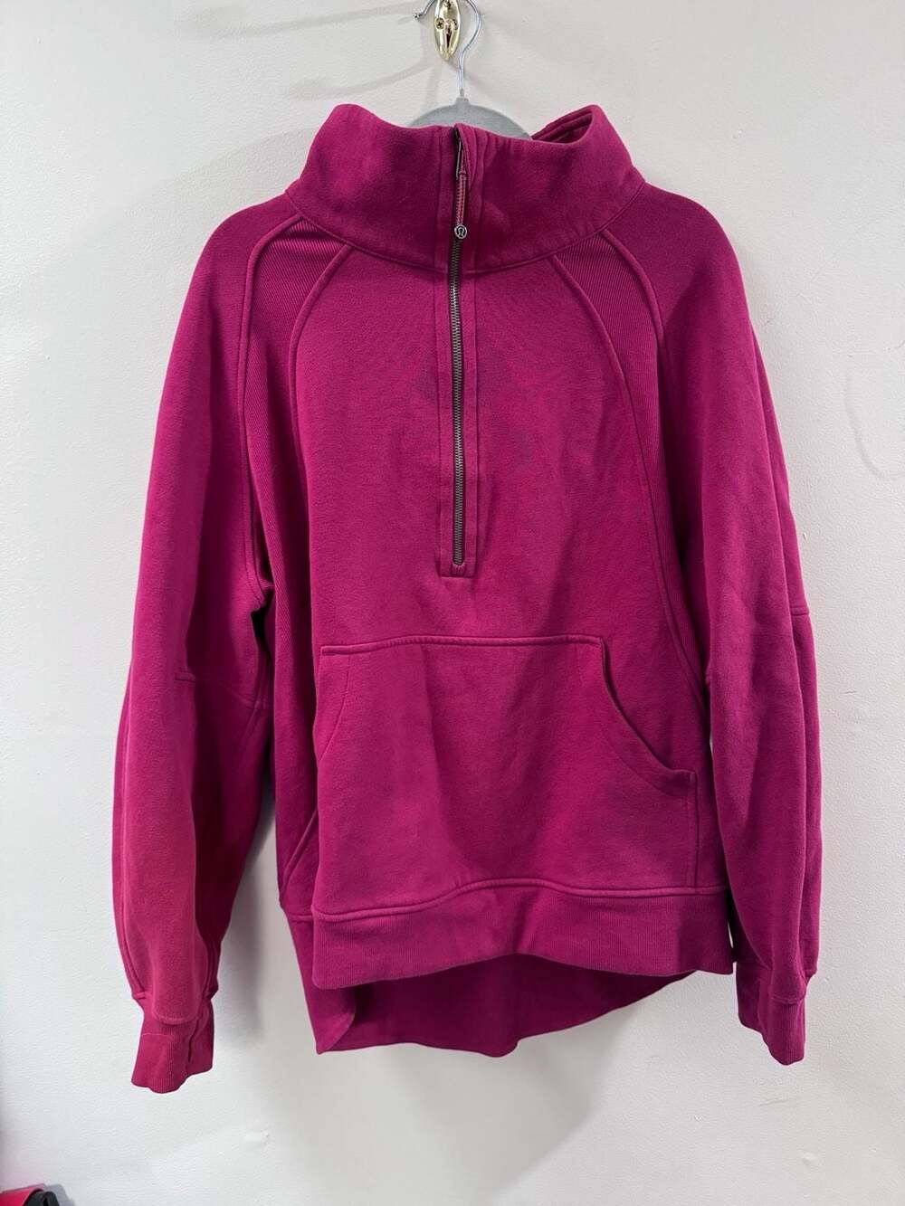 Lululemon Scuba Oversized Funnel Neck Half-Zip Pullover Magenta
